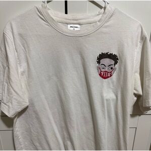 Men’s large threat to society masked man graphic Tshirt